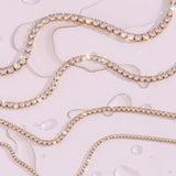 AAA Zircon Tennis Jewelry – Waterproof 18K Gold Plated Necklace and Bracelet | Ezra Gems