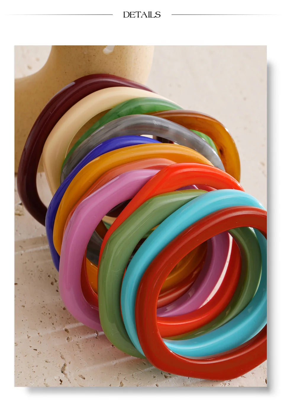 Candy Resin Y2K Bangle Bracelet – Waterproof 18K Gold Plated Bracelet | Ezra Gems