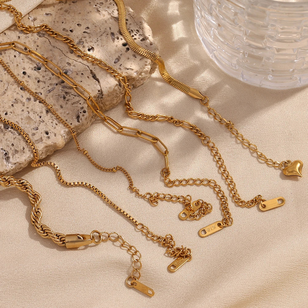 Classic Chain Link Bracelet – Waterproof 18K Gold Plated Bracelet | Ezra Gems