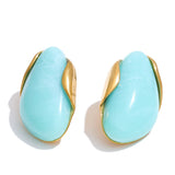 Resin Geometric Stud Earrings