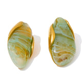 Resin Geometric Stud Earrings