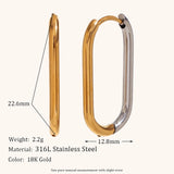 Long O-Shaped Hoop Earrings – Waterproof 18K Gold Plated Earrings | Ezra Gems