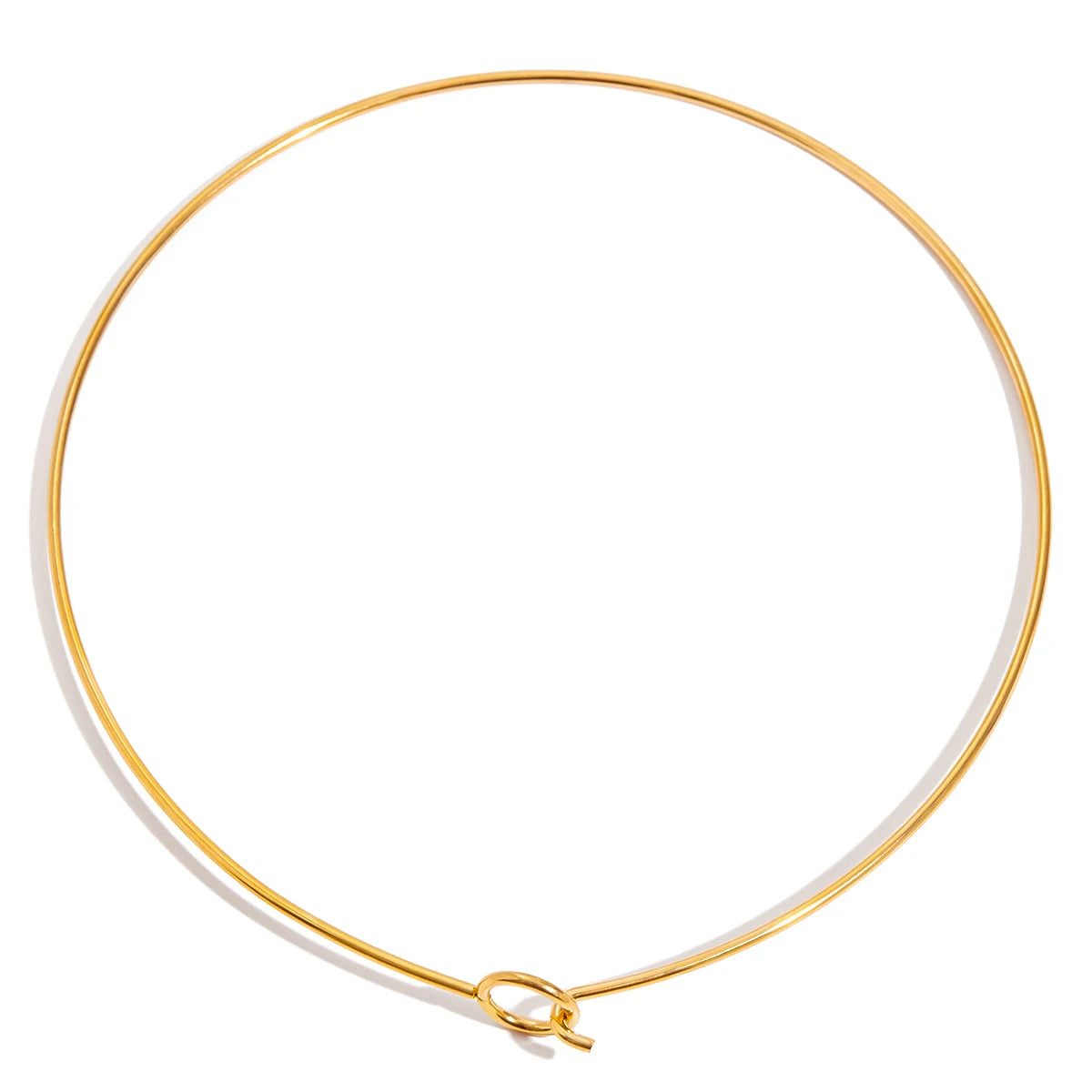 Glossy Knotted Collar Choker Necklace – Waterproof 18K Gold Plated Necklace | Ezra Gems