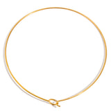 Glossy Knotted Collar Choker Necklace – Waterproof 18K Gold Plated Necklace | Ezra Gems