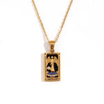 Tarot Card Pendant Necklace – Waterproof 18K Gold Plated Necklace | Ezra Gems