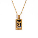 Tarot Card Pendant Necklace – Waterproof 18K Gold Plated Necklace | Ezra Gems