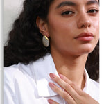 Resin Water Drop Stud Earrings – Waterproof 18K Gold Plated Earrings | Ezra Gems