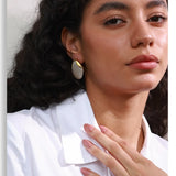 Resin Water Drop Stud Earrings – Waterproof 18K Gold Plated Earrings | Ezra Gems