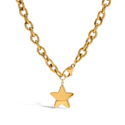 Star Pendant Gold Necklace — waterproof hypoallergenic stainless steel 18K gold-plated jewelry | Ezra Gems