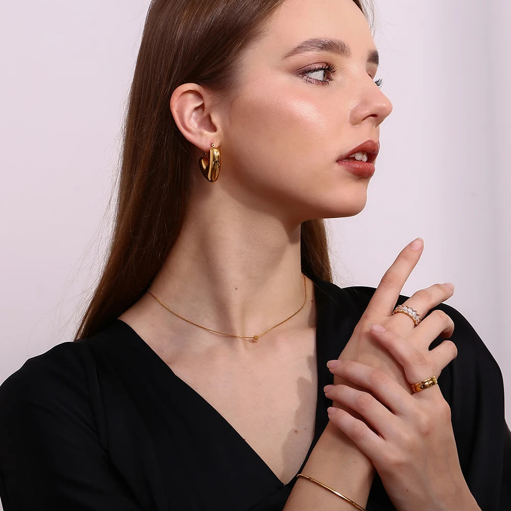 Mini Cubic Zirconia Pendant Necklace – Waterproof 18K Gold Plated Necklace | Ezra Gems