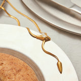 Snake Pendant Statement Necklace