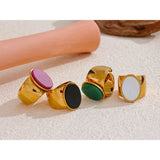 Stone Wide Band Ring