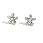 Mini Zircon Flower Stud Earrings – Waterproof 18K Gold Plated Earring | Ezra Gems