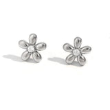 Mini Zircon Flower Stud Earrings – Waterproof 18K Gold Plated Earring | Ezra Gems