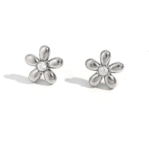 Mini Zircon Flower Stud Earrings – Waterproof 18K Gold Plated Earring | Ezra Gems