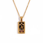 Tarot Card Pendant Necklace – Waterproof 18K Gold Plated Necklace | Ezra Gems