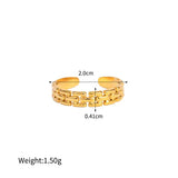 Mixed Link Open Stacking Ring – Waterproof 18K Gold Plated Ring | Ezra Gems