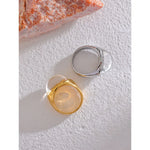Geometric Cast Resin Statement Ring – Waterproof 18K Gold Plated Ring | Ezra Gems