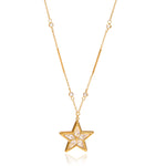 Delicate Zircon Star Necklace – Waterproof 18K Gold Plated Necklace | Ezra Gems