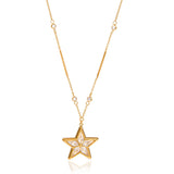 Delicate Zircon Star Necklace – Waterproof 18K Gold Plated Necklace | Ezra Gems