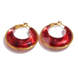 Acetate Chunky Hoop Earrings