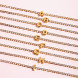 Initial Letter Chain Bracelet