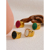 Stone Wide Band Ring
