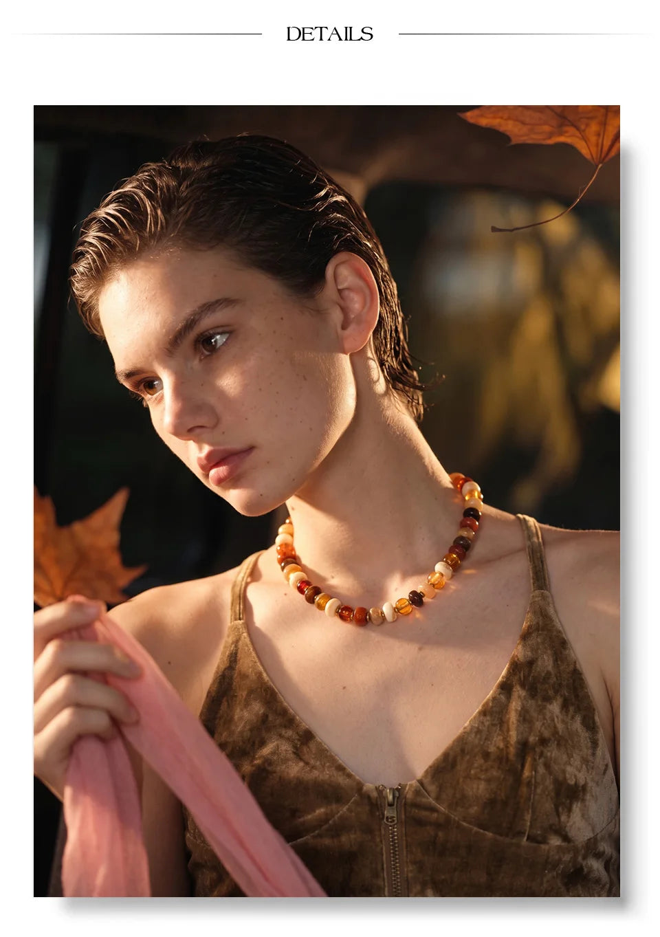 Colorful Resin Bead Chain Necklace – Waterproof 18K Gold Plated Necklace | Ezra Gems