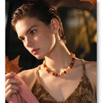 Colorful Resin Bead Chain Necklace – Waterproof 18K Gold Plated Necklace | Ezra Gems