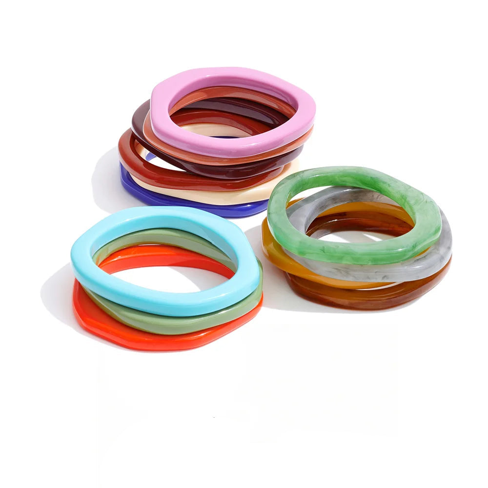 Candy Resin Y2K Bangle Bracelet – Waterproof 18K Gold Plated Bracelet | Ezra Gems