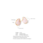 Resin Water Drop Stud Earrings – Waterproof 18K Gold Plated Earrings | Ezra Gems