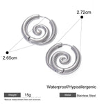 Twisted Spiral Chunky Hoop Earrings – Waterproof 18K Gold Plated Earrings | Ezra Gems