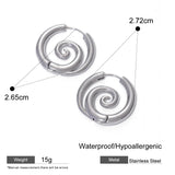 Twisted Spiral Chunky Hoop Earrings – Waterproof 18K Gold Plated Earrings | Ezra Gems
