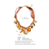 Resin Heart Flower Braided Cord Necklace – Waterproof 18K Gold Plated Necklace | Ezra Gems