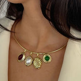 Interchangeable Ring Pendant Necklace – Waterproof 18K Gold Plated Necklace | Ezra Gems
