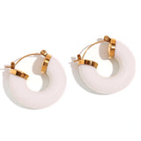Acrylic Round Tube Hoop Earrings