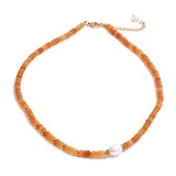Natural Handmade Bead Chain Necklace