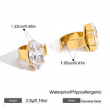 Cubic Zirconia Clip Earrings