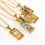 Tarot Card Pendant Necklace – Waterproof 18K Gold Plated Necklace | Ezra Gems