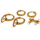 Dainty Evil Eye Earring Set (3 piece)