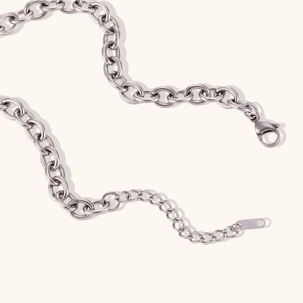 Punk Paperclip O-Chain Necklace – Waterproof 18K Gold Plated Necklace | Ezra Gems