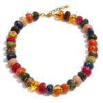 Colorful Resin Bead Chain Necklace – Waterproof 18K Gold Plated Necklace | Ezra Gems