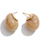 Candy Acrylic Teardrop Stud Earrings – Waterproof 18K Gold Plated Earrings | Ezra Gems