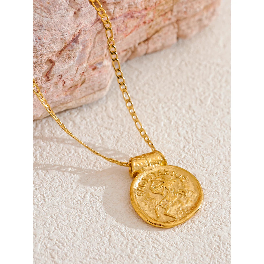 Constellation Pendant Necklace - Gold Plated Zodiac Jewelry