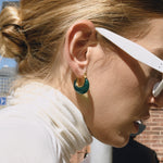 U Shape Resin Drop Earrings – Waterproof 18K Gold Plated Earrings | Ezra Gems