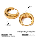 Glossy Mini Huggie Hoop Earrings – Waterproof 18K Gold Plated Earrings | Ezra Gems