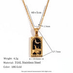 Tarot Card Pendant Necklace – Waterproof 18K Gold Plated Necklace | Ezra Gems