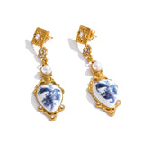 Resin Flower Drop Earrings