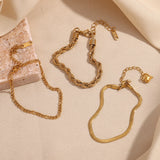 Classic Chain Link Bracelet – Waterproof 18K Gold Plated Bracelet | Ezra Gems