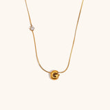 Sparkling Zircon Initial Necklace – Waterproof 18K Gold Plated Necklace | Ezra Gems